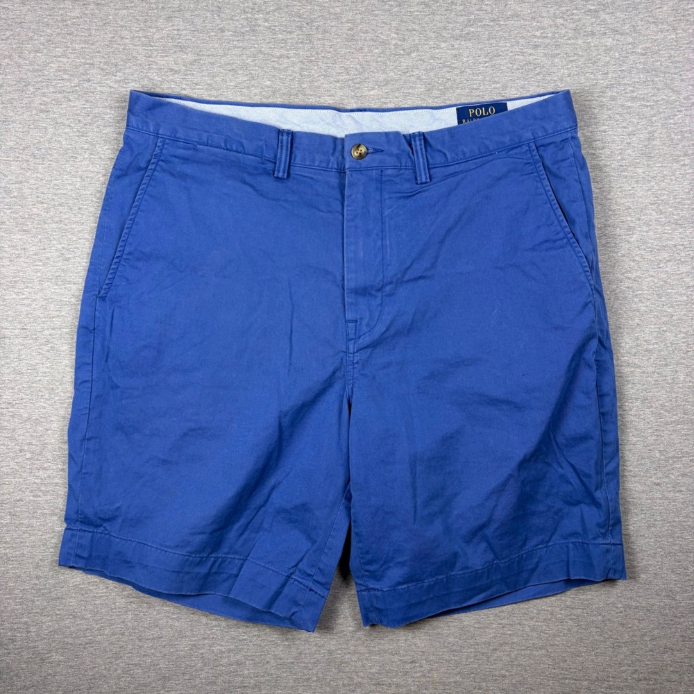Polo Ralph Lauren Shorts Mens 34 Blue The Polo Chino Stretch Classic Fit Twill